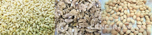 은행, 잣, 호두를 갈아 영양밥에 고명으로 얹어 먹는다./김민서 객원기자