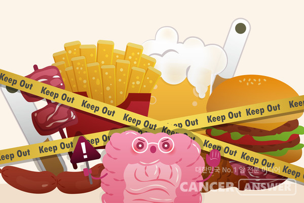 불규칙한 식습관, 고칼로리 음식 섭취, 그리고 붉은색 고기의 섭취가 대장암의 위험도를 증가시킨다. /게티이미지벵크