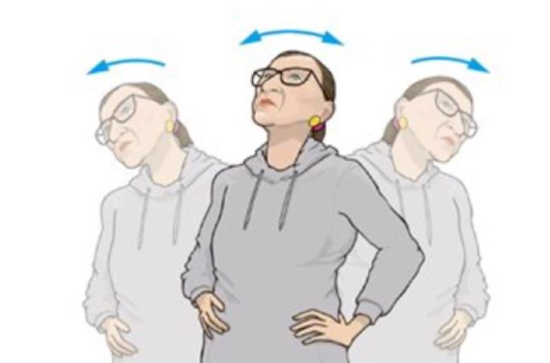 '죽을 때까지 건강하게 살고 싶어서'에 실린 목운동 삽화.