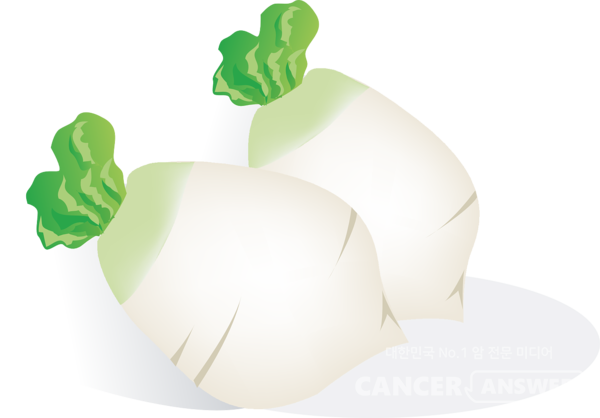 무를 고를 때는 표면이 매끈하고 초록색이 많은 것으로 선택한다. /픽사베이