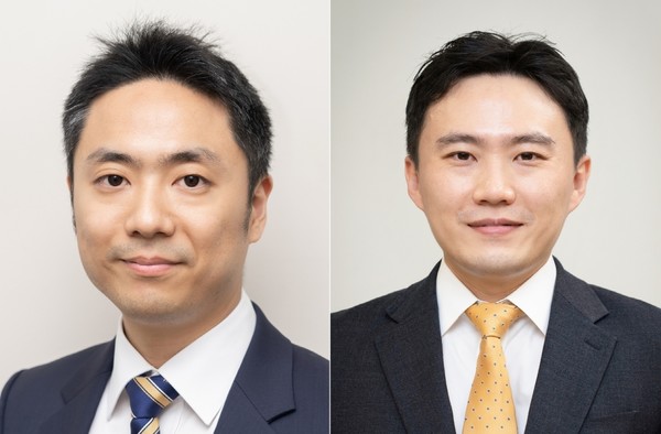 제14회 아산의학상 젊은의학자 부문 수상자인 김진홍(왼쪽) 교수와 유창훈 교수.