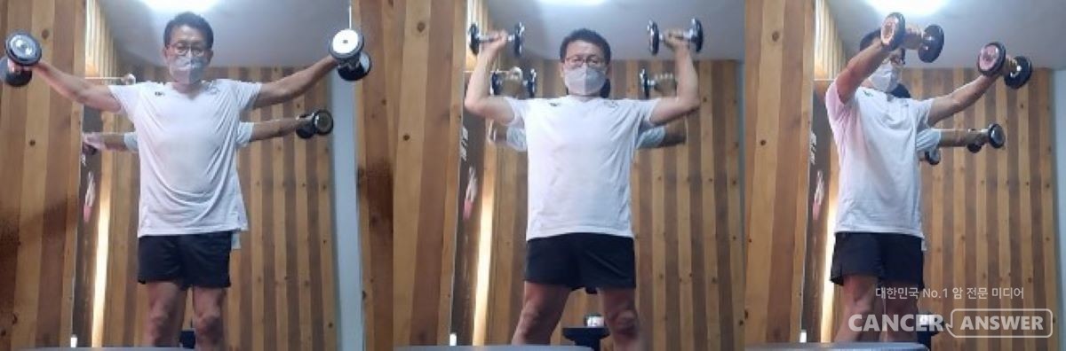 어깨관절을 보호하기 위해서는 뼈가 아니라 근육에 의해 움직이는 습관을 가져야 한다. 강한 어깨근육은 보기에도 좋지만, 어깨관절을 보호하는 가장 좋은 길이다. / 캔서앤서DB