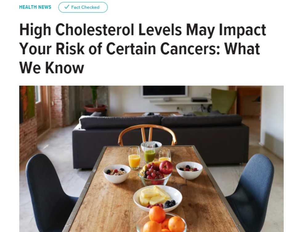 미국 건강미디어 'Healthline'은 콜레스테롤이 유방암의 전이를 돕는다는 연구결과를 소개했다.