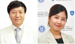 국립암센터 김열 교수와 Thuy Linh Duong.