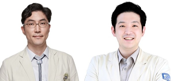 가톨릭대학교 서울성모병원 혈액내과 조병식 교수(왼쪽)와 곽대훈 임상강사.
