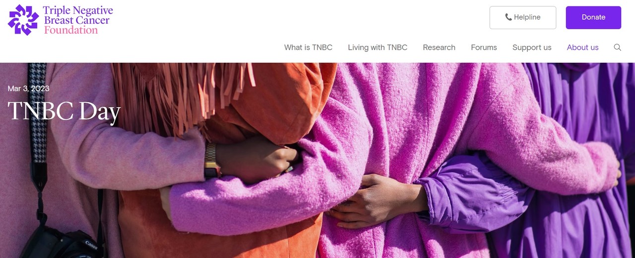 미국 삼중음성 유방암 재단의 기념일 포스터.