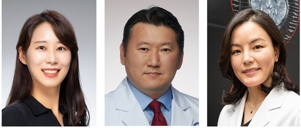 대기오염 물질이 치매 위험을 높인다는 연구 결과를 발표한 조재림, 김창수(연세대 의대), 노영(가천대 길병원) 교수.(왼쪽부터)