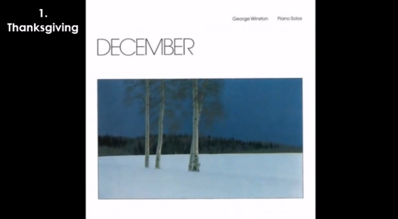 한국에서 100만장이 팔린 조지 윈스턴의 앨범 'December'.