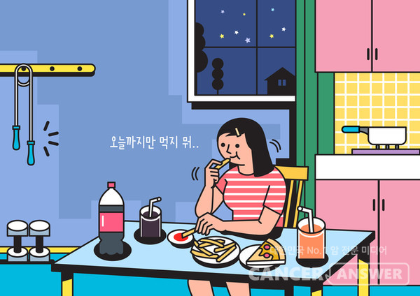 오후 9시 이후에 저녁 식사를 하면 뇌졸중 발병 위험이 28%나 증가한다는 프랑스 연구 결과가 발표됐다. /캔서앤서 DB