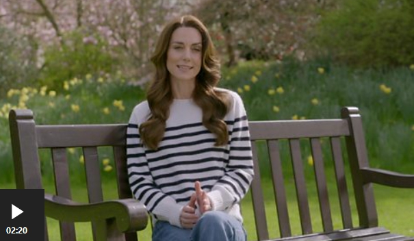 케이트 미들턴 영국 왕세자빈이 암 화학요법 치료를 완료했다고 10일 엑스를 통해 밝혔다./BBC캡처