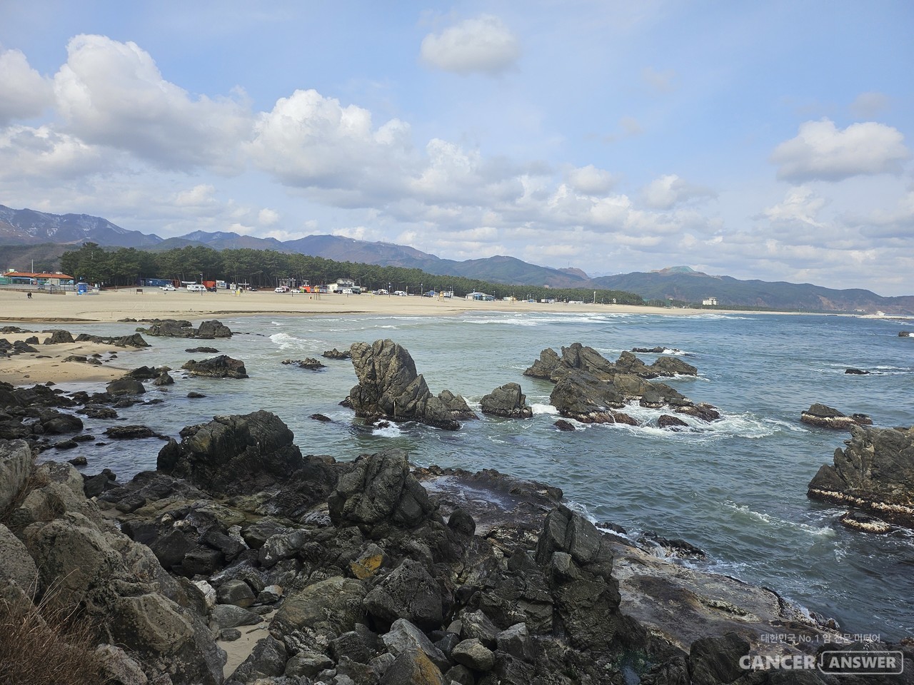 맹방해수욕장의 3월 풍경.